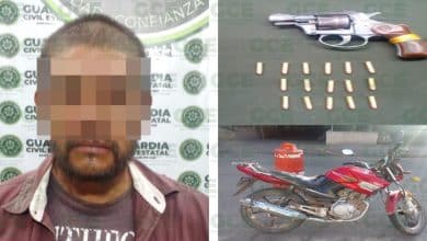 detenido motociclista arma y droga