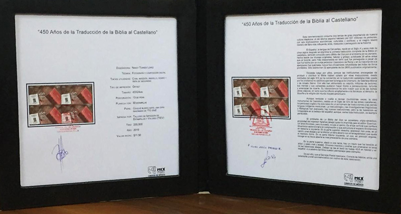 timbre postal biblia del oso