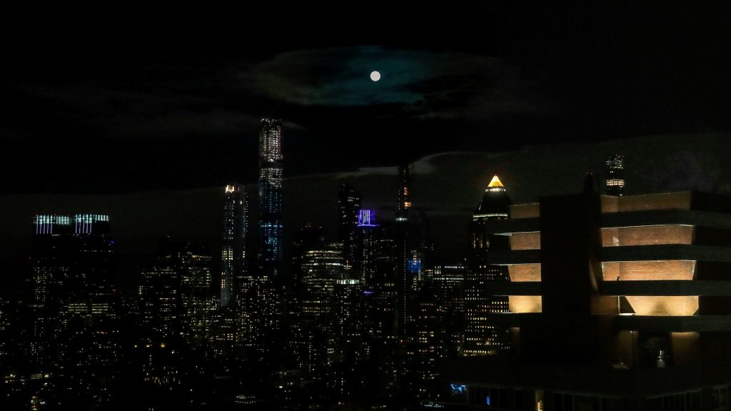 Eclipse visto desde Manhattan