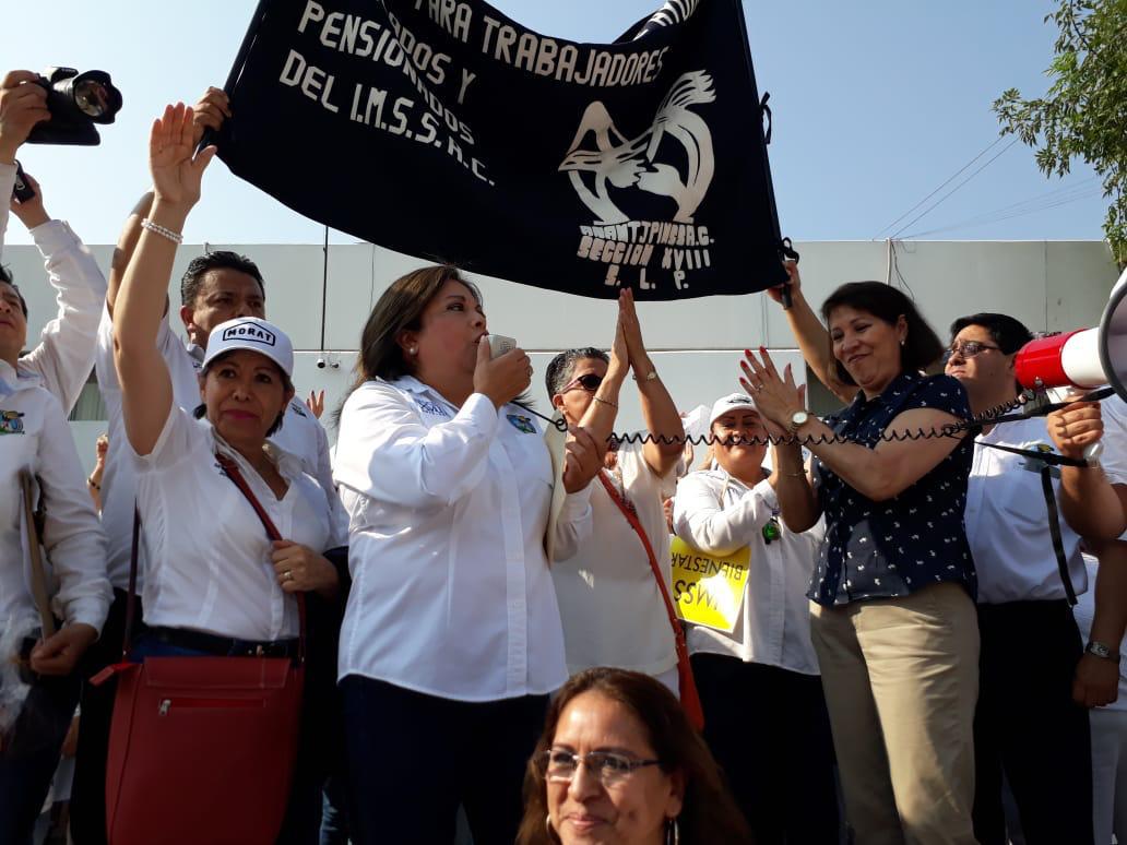 Delegada del IMSS atiende a sindicalizados