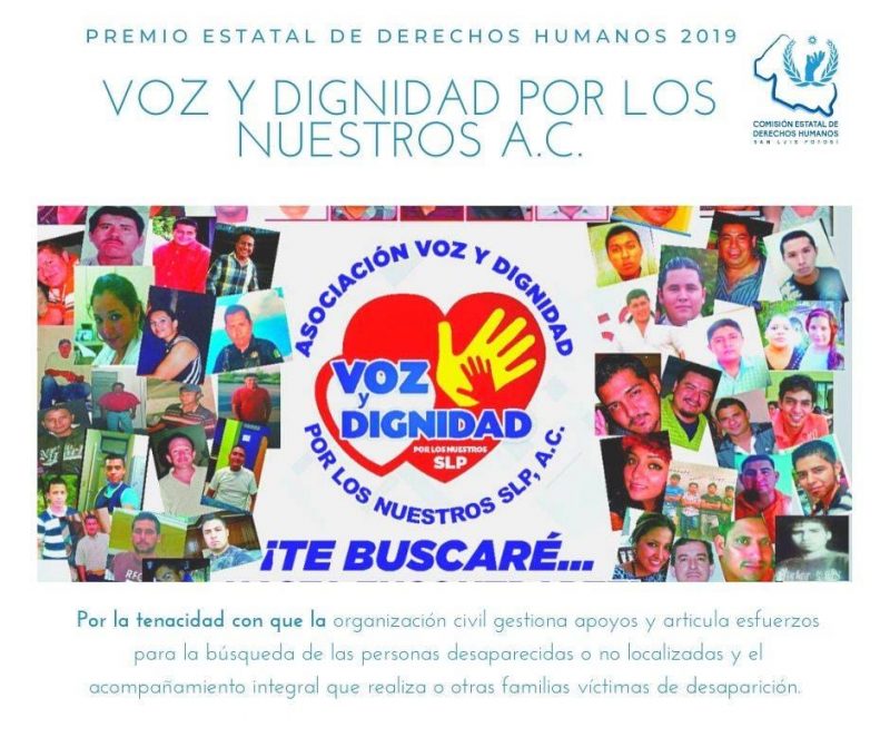 Voz y dignidad por los nuestros ac premio estatal de derechos humanos