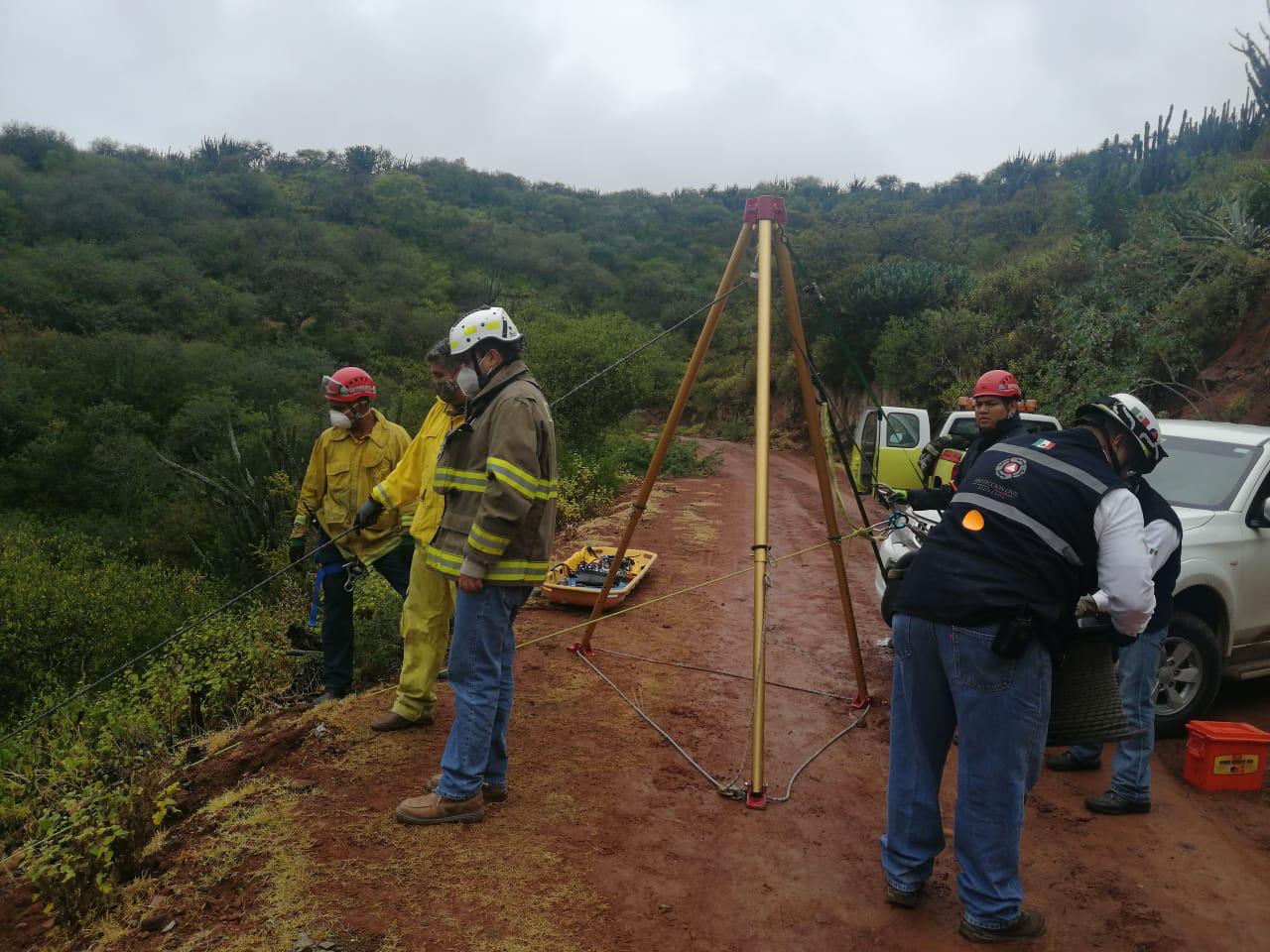 Vehículo cae a barranco