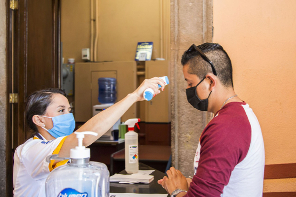 filtro sanitario- contagios por covid