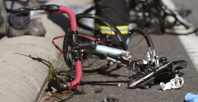 ciclista muerto en avenida Del sauce