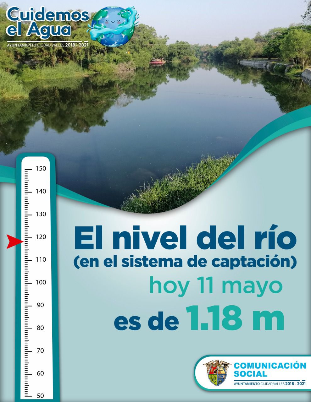 Río Valles aumenta si nivel gracias a las lluvias