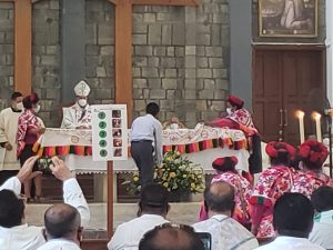 Bordado tének 60 aniversario primer Obispo Diócesis de Valles