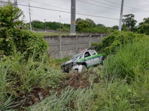 Accidente Policía contra contra patrulla