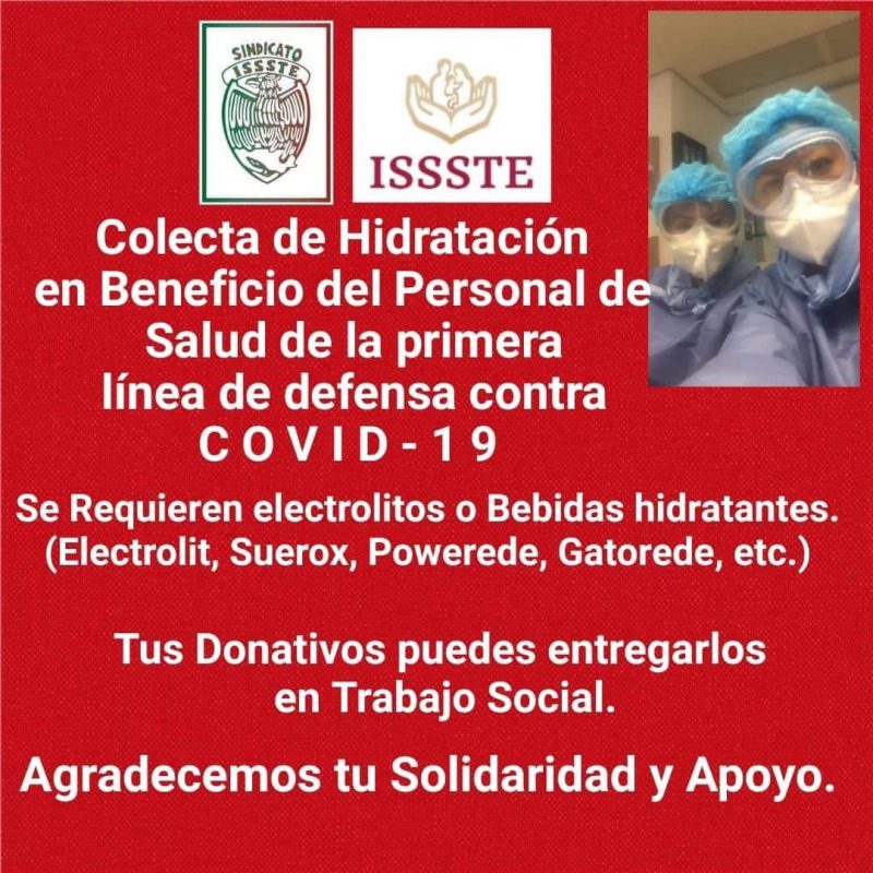 ISSSTE Valles pide cooperacha para lucha contra covid 