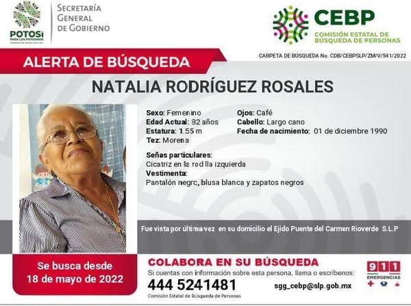 persona extraviada