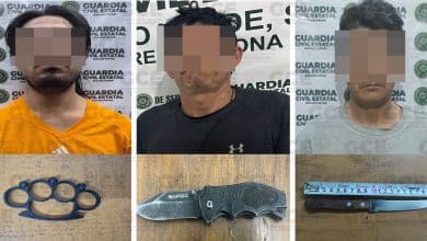 Detenidos con armas blancas