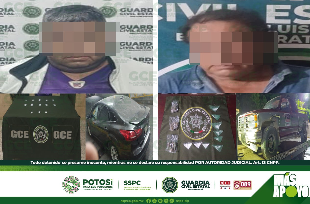 NARCOMENUDISTAS DE GRUPOS CRIMINALES, SON CAPTURADOS POR GUARDIA CIVIL ESTATAL