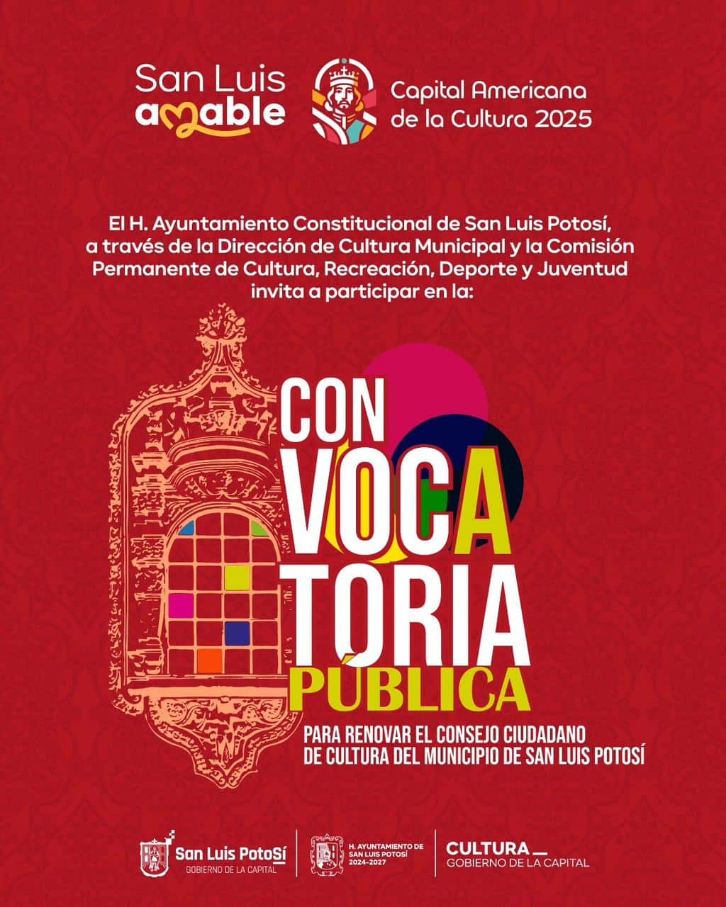 Gobierno de la Capital emite convocatoria para renovación del Consejo Ciudadano de Cultura