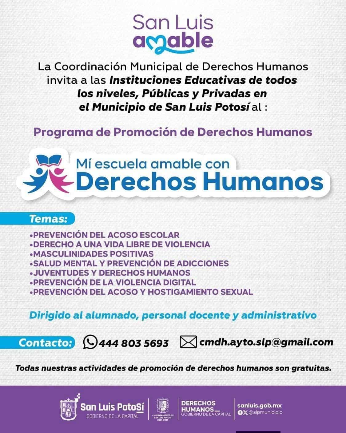 gobierno municipal slp coordinación derechos humanos