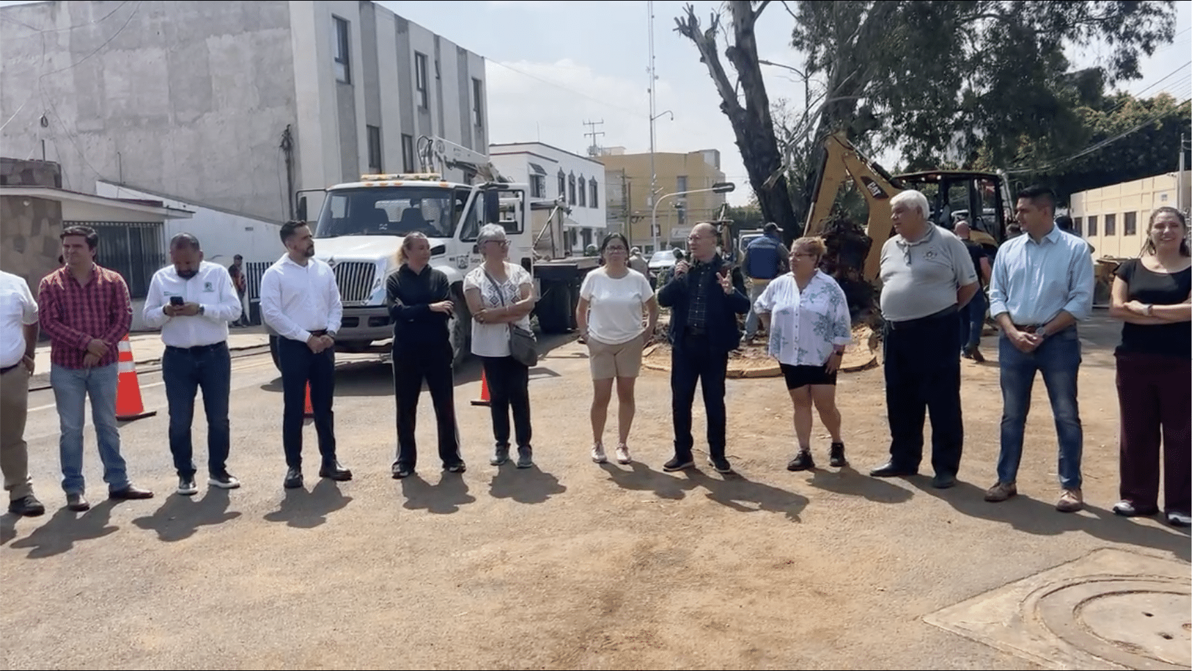 Encabeza Galindo restauración en Alamitos tras caída de árbol por rayo