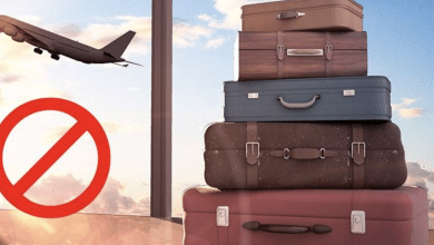 avión vuelo objetos prohibidos