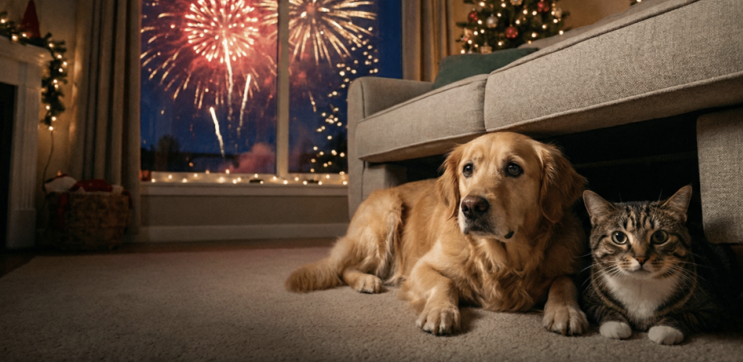 perritos fin de año cuidados