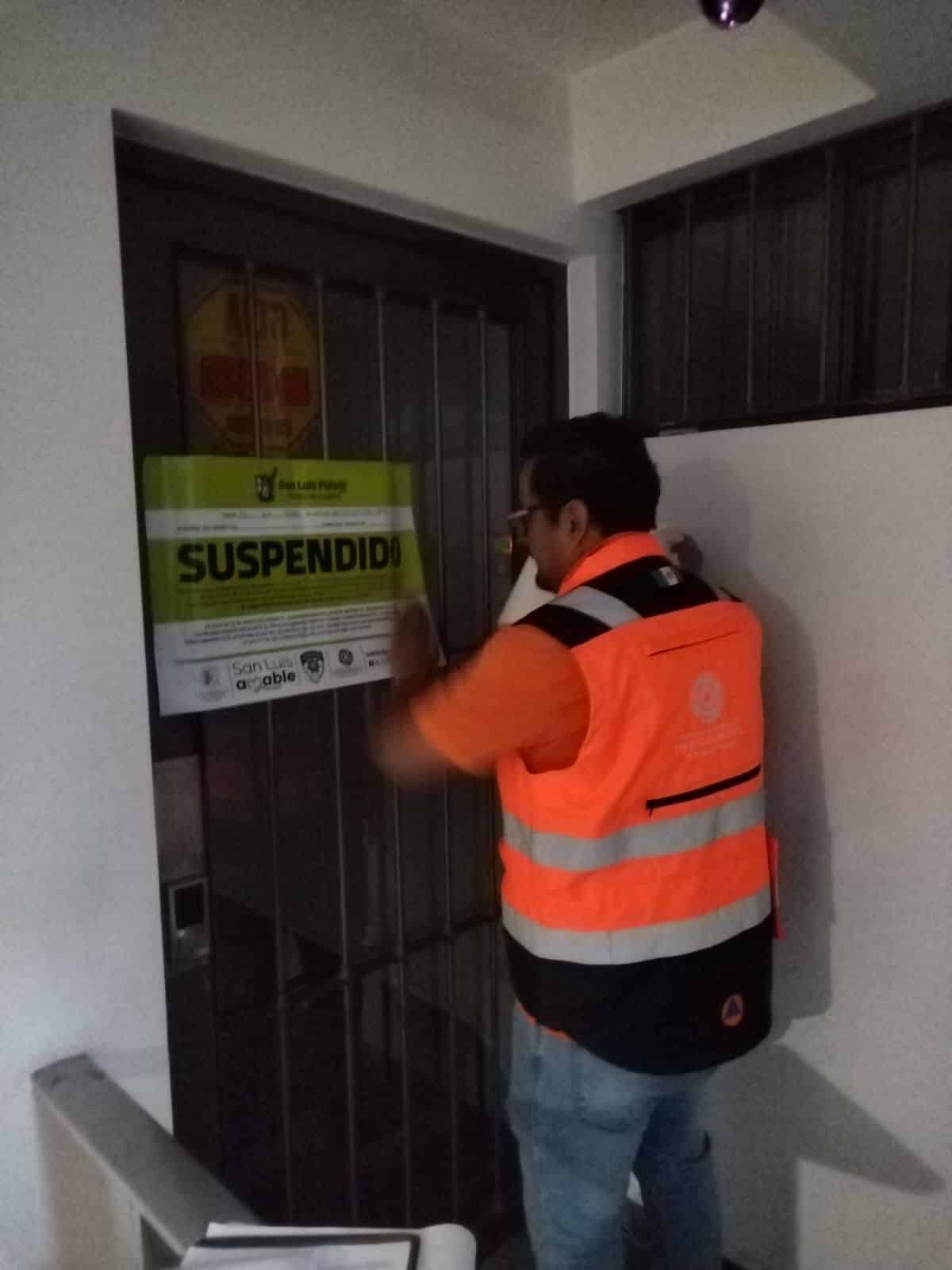 clausuran despacho desprendimiento