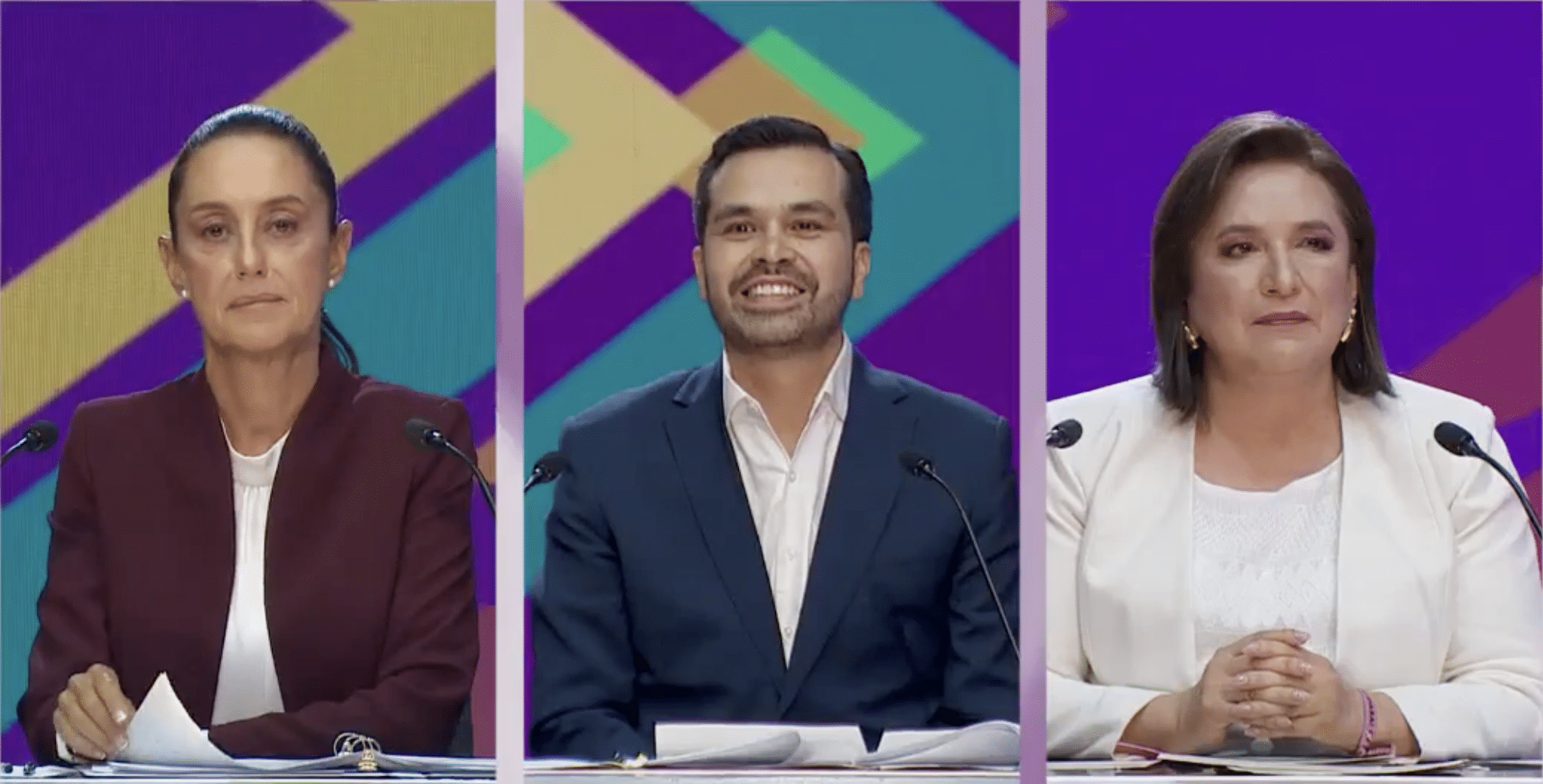 Claudia Sheinbaum, Jorge Maynez, Xóchitl Gálvez