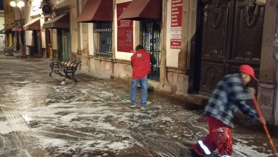 Limpieza en calles del Centro