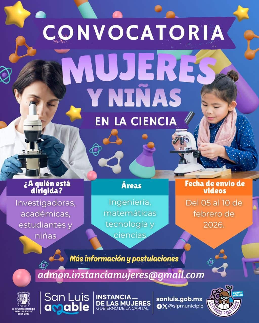 convocatoria mujeres ciencia gobierno municipal slp