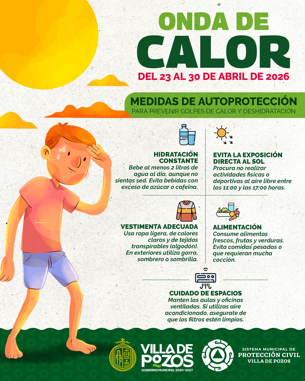 onda de calor villa de pozos
