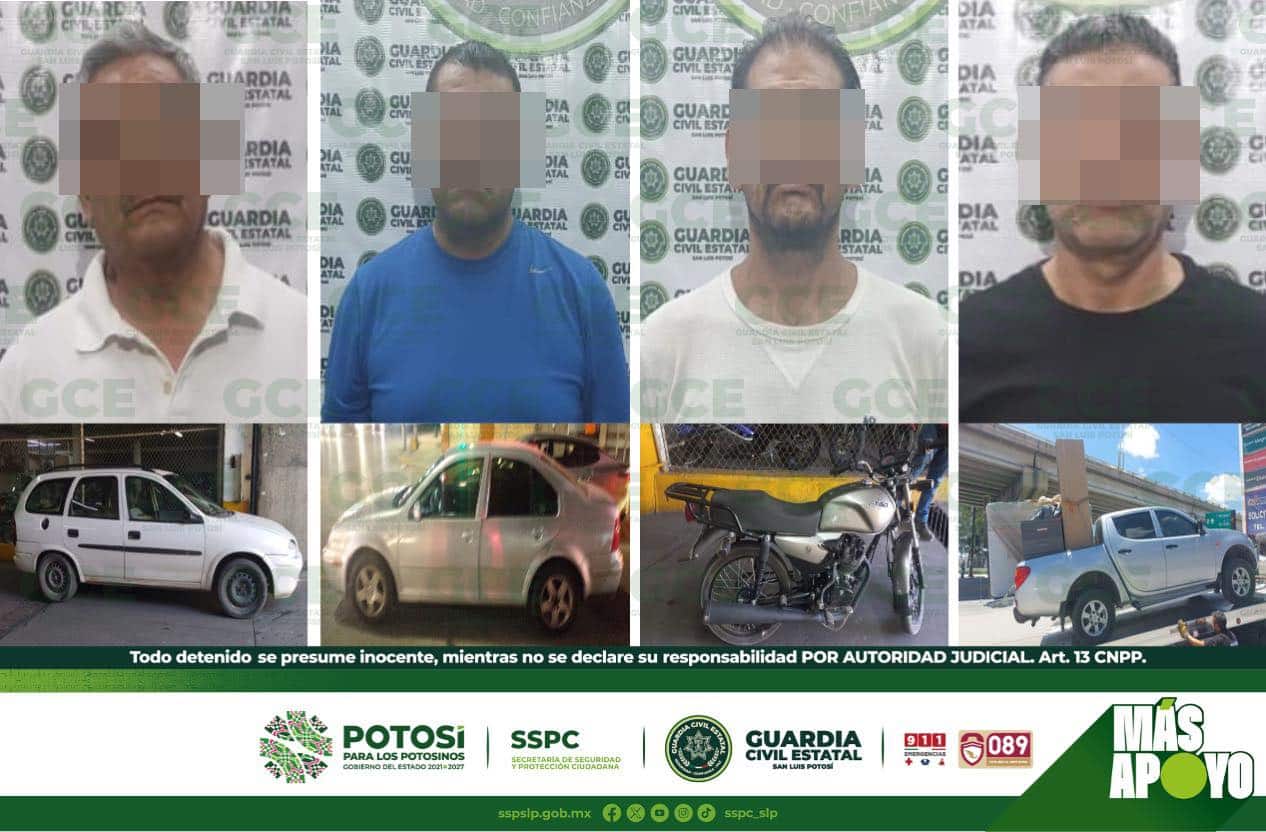 detenidos automóviles robados