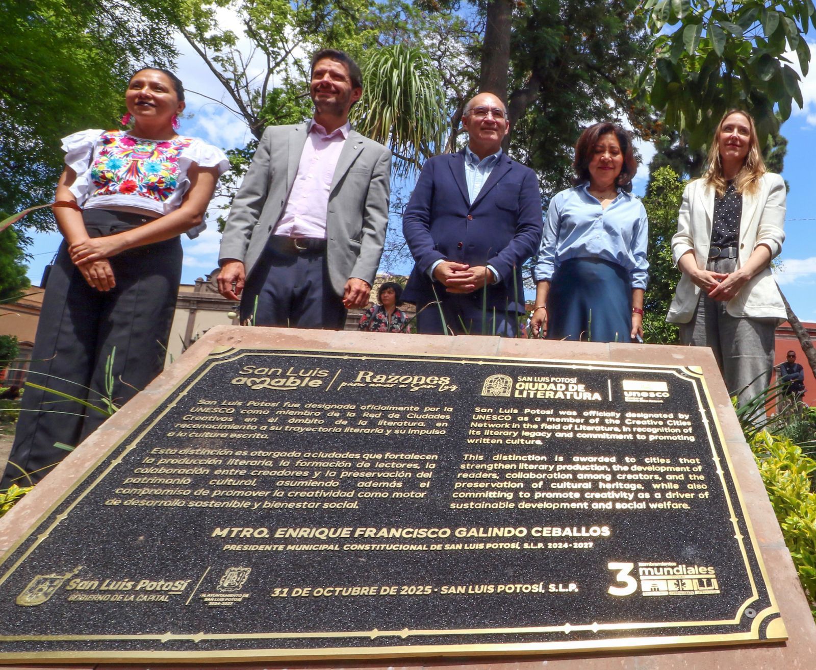 gobierno municipal slp unesco placa