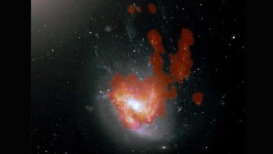 Descubren galaxia “medusa” con orejas de conejo