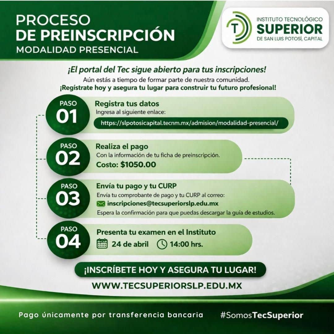 instituto tecnológico superior inscripciones