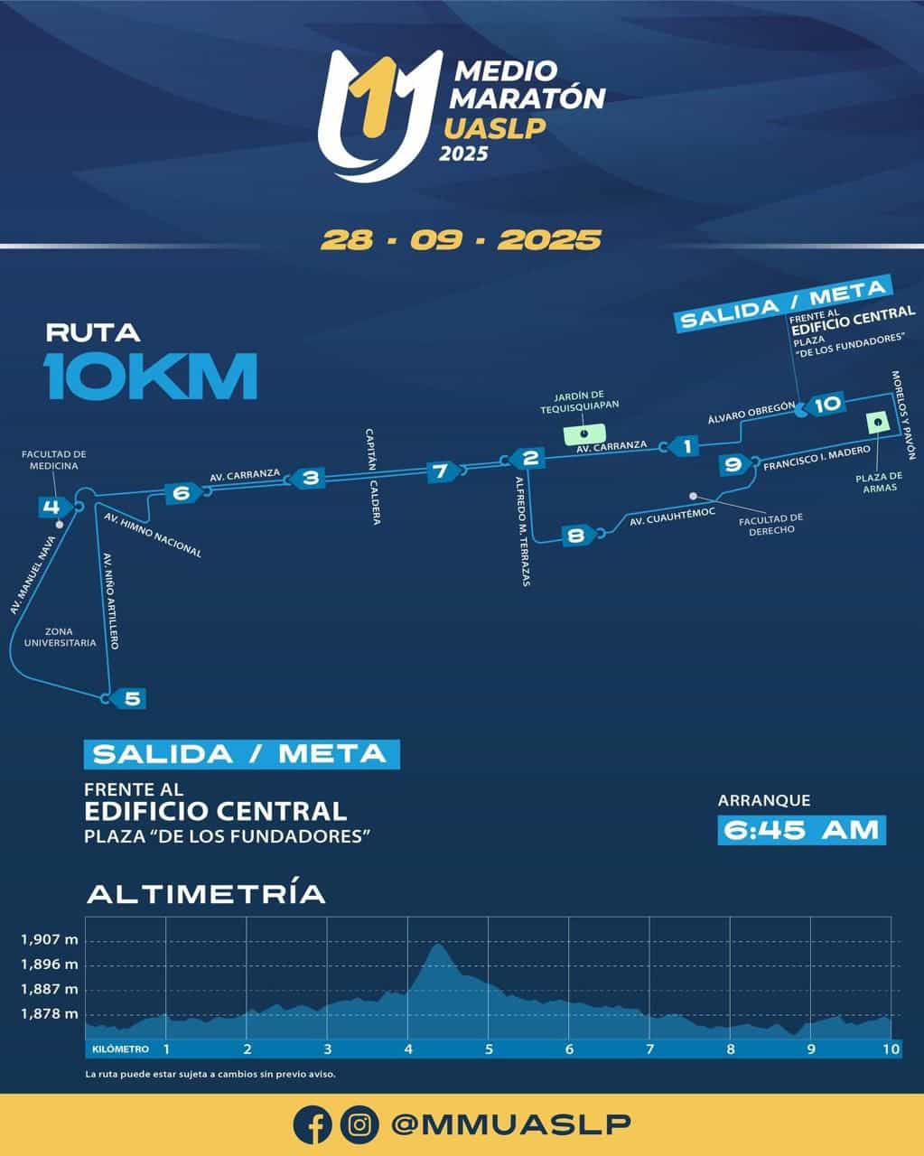 operativo vial medio maratón uaslp