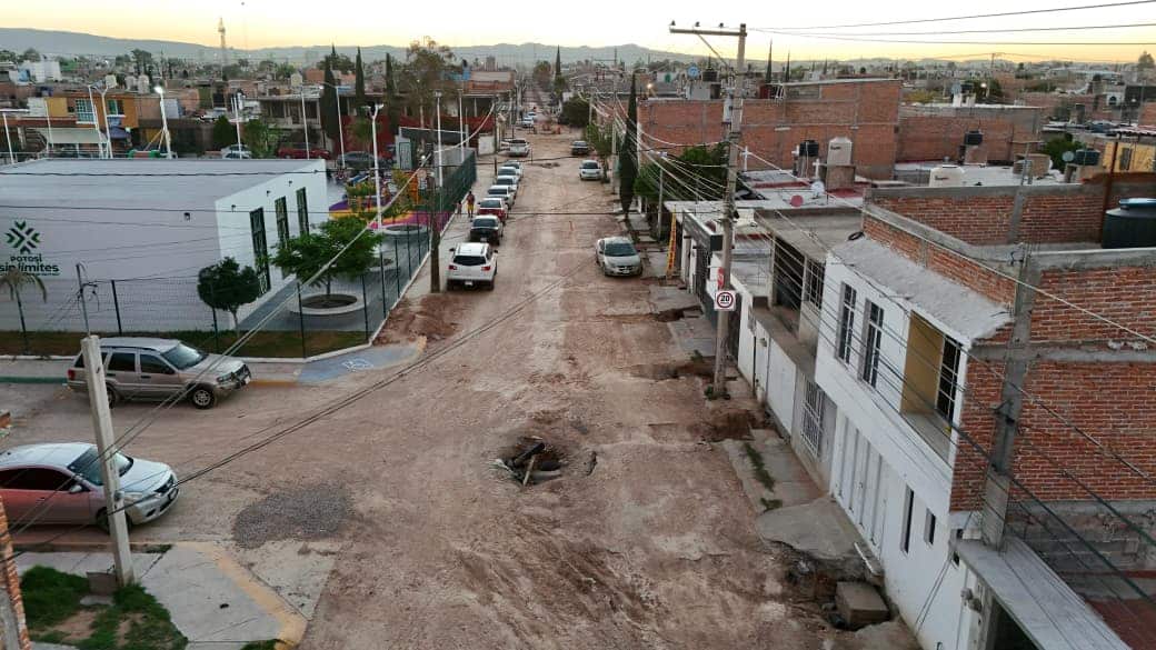 rehabilitación vial villa de pozos