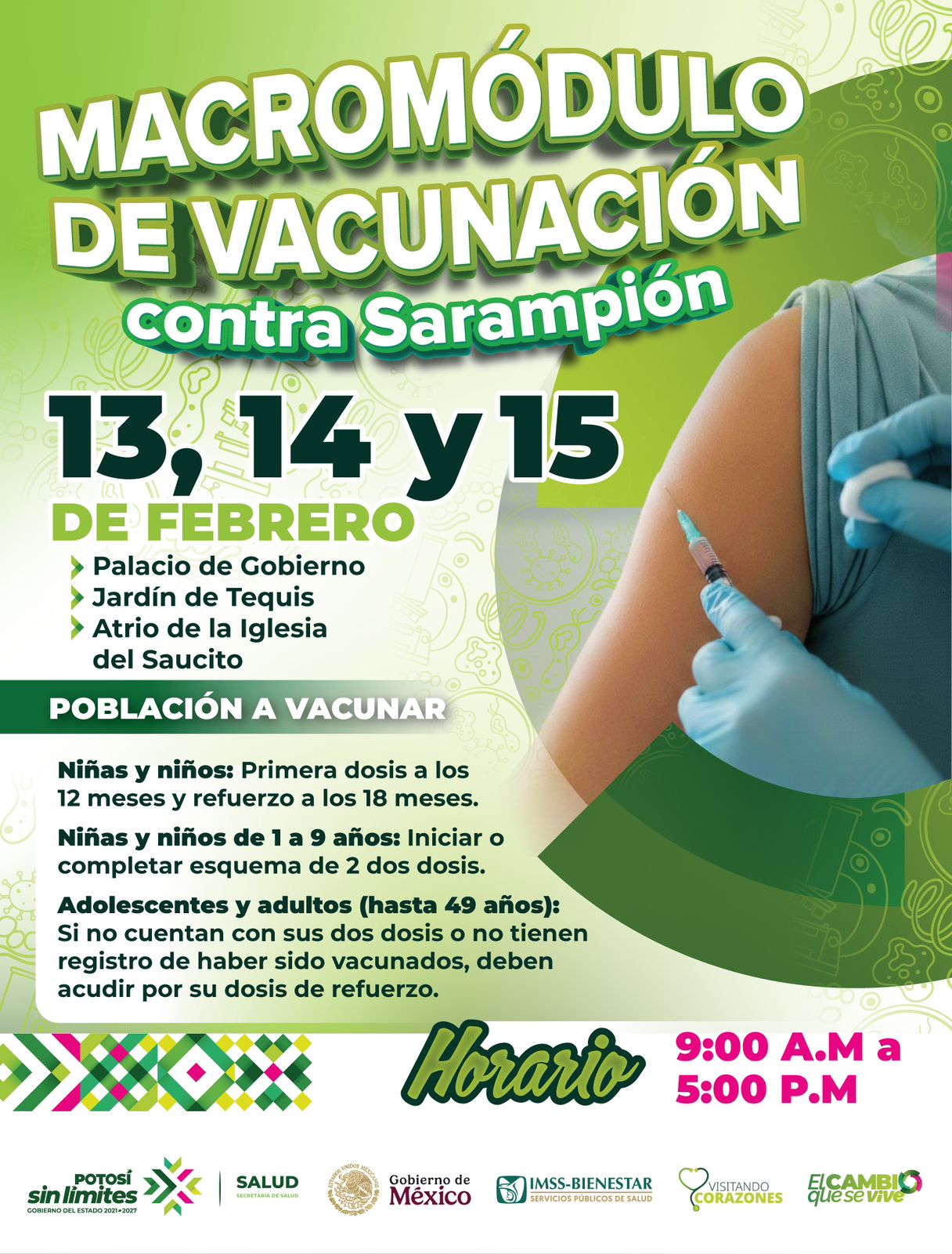 vacunación sarampión gobierno del estado