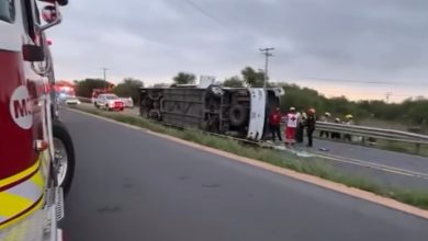 Volcadura de autobús en Nuevo León deja 11 personas sin vida